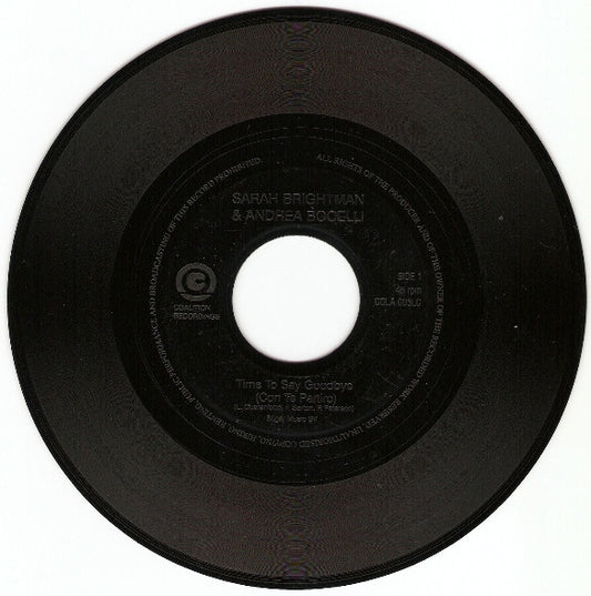 Sarah Brightman & Andrea Bocelli : Time To Say Goodbye (Con Te Partiro) (7", Jukebox)