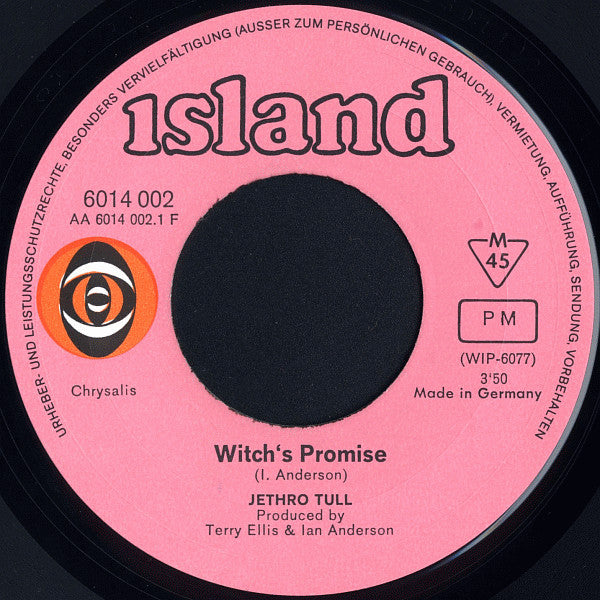 Jethro Tull : Witch's Promise / The Teacher (7", Single, Mono)