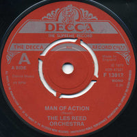 Les Reed And His Orchestra : Man Of Action (7", Single, Mono, RE)