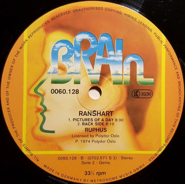 Ruphus : Ranshart (LP, Album, RE)