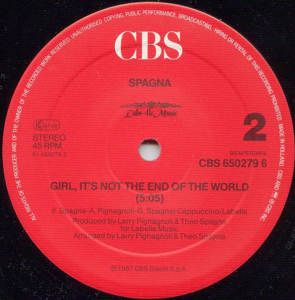 Spagna* : Call Me (12", Maxi)