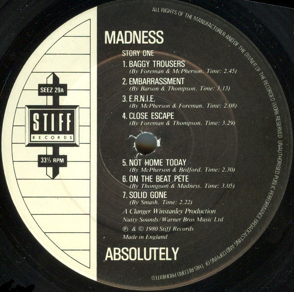 Madness : Absolutely (LP, Album)