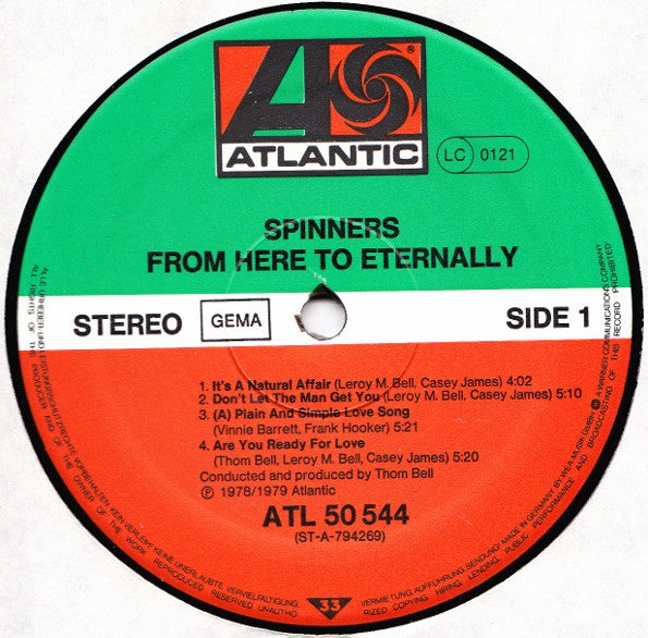 Spinners : From Here To Eternally (LP, Album)