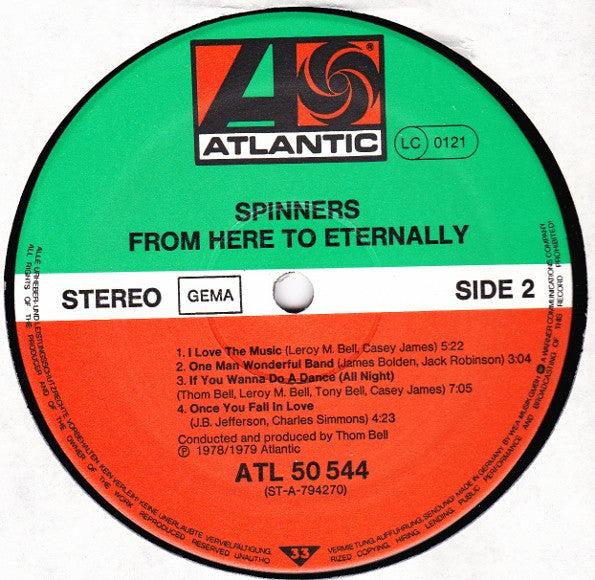 Spinners : From Here To Eternally (LP, Album)