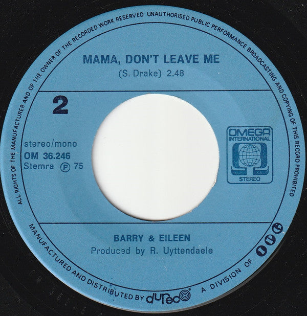 Barry & Eileen : If You Go (7", Single, Mono, Blu)