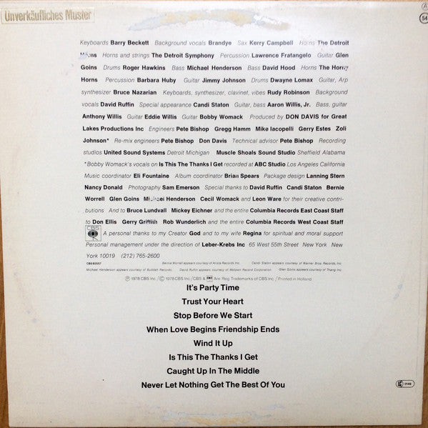 Bobby Womack : Pieces (LP, Album)