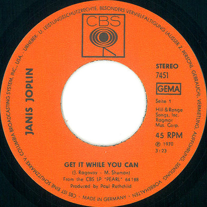 Janis Joplin : Get It While You Can (7")