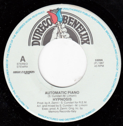 Hipnosis : Automatic Piano / Droid (7", Single)