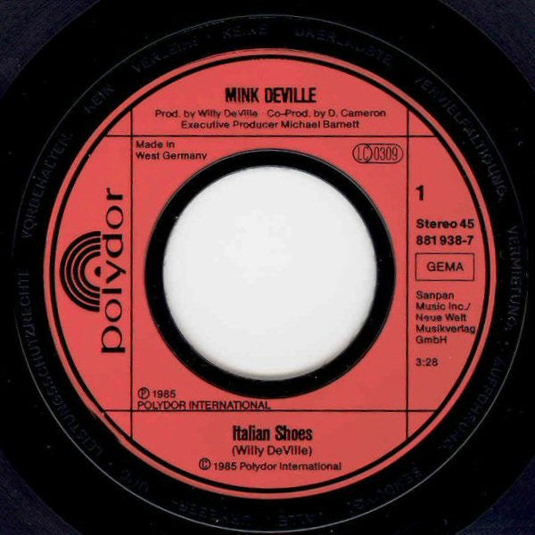 Mink DeVille : Italian Shoes (7", Single)