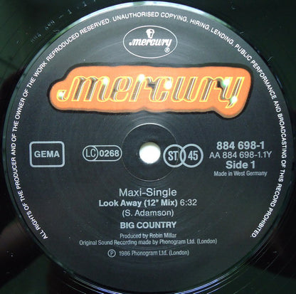 Big Country : Look Away (12" Mix) (12", Maxi)