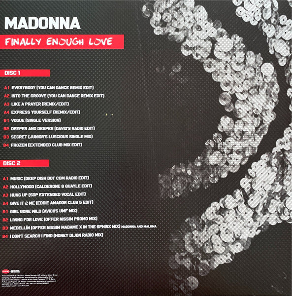 Madonna : Finally Enough Love (2xLP, Comp, RM, Cle)