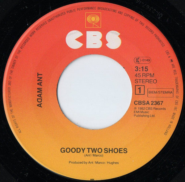 Adam And The Ants : Goody Two Shoes (7", Single, Ltd, Pos)
