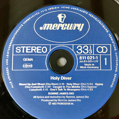 Dio (2) : Holy Diver (LP, Album, RE, RP)