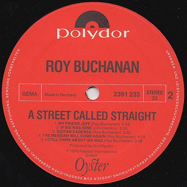 Roy Buchanan : A Street Called Straight (LP, Album)
