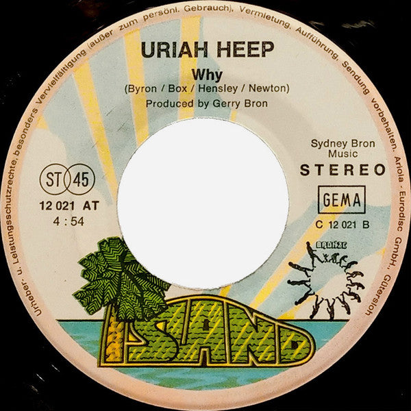 Uriah Heep : The Wizard / Why (7", Single)