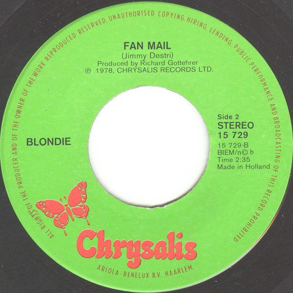 Blondie : I'm Gonna Love You Too (7", Single)