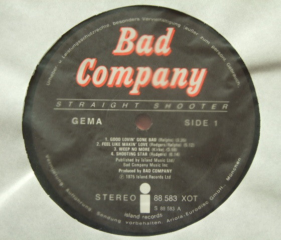 Bad Company (3) : Straight Shooter (LP, Album)