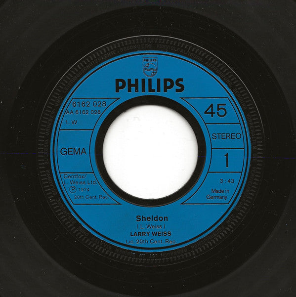 Larry Weiss : Sheldon / Evil Woman (7")