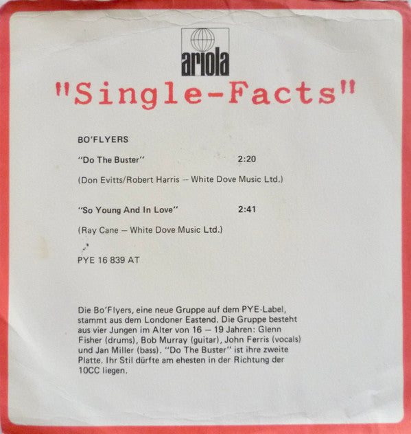 Bo' Flyers : Do The Buster / So Young And In Love (7", Single)