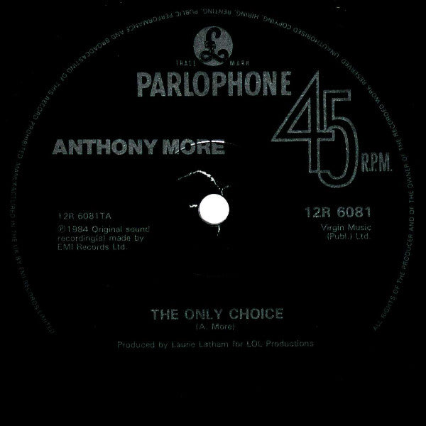 Anthony More* : The Only Choice (12")