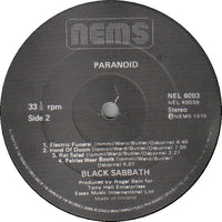 Black Sabbath : Paranoid (LP, Album, RE)