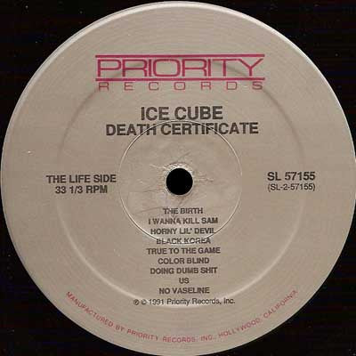 Ice Cube : Death Certificate (LP, Album)