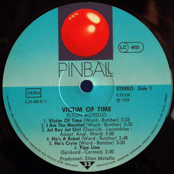 Elton Motello : Victim Of Time (LP, Album)