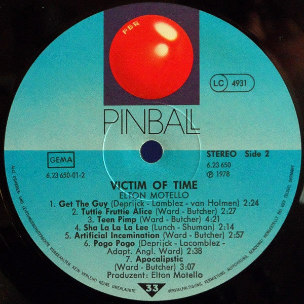 Elton Motello : Victim Of Time (LP, Album)