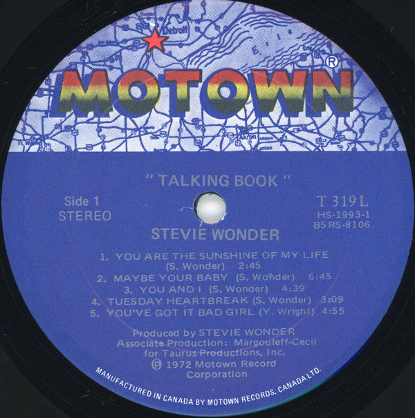 Stevie Wonder : Talking Book (LP, Album)