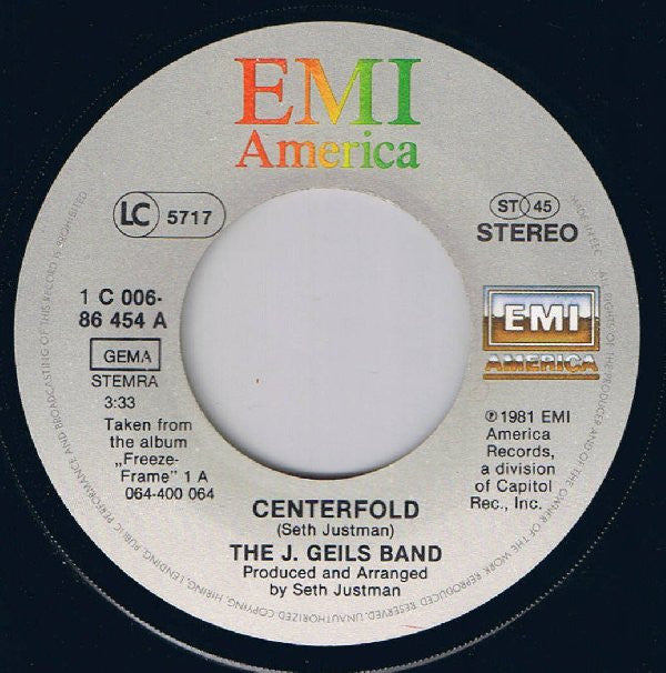 The J. Geils Band : Centerfold (7", Single)