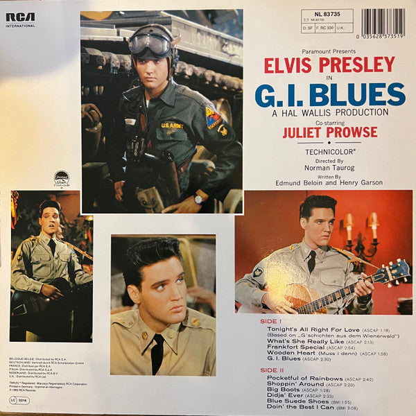 Elvis* : G.I. Blues (LP, Album, RE)