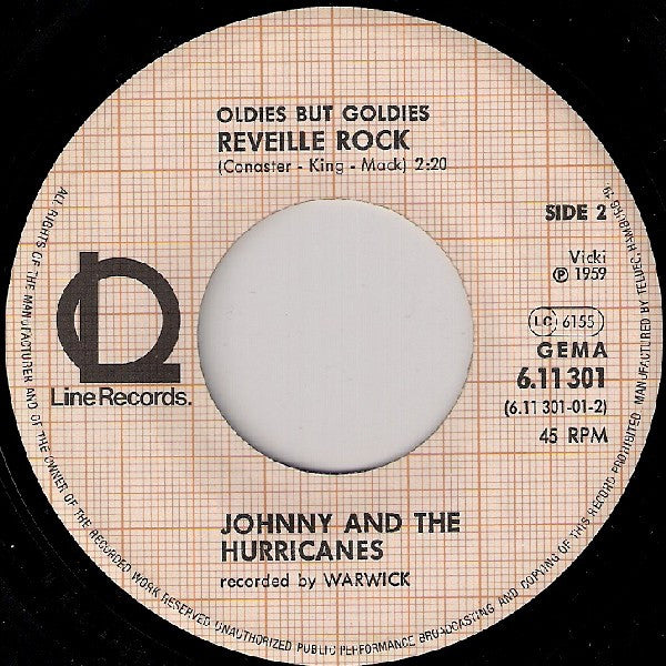 Johnny & The Hurricanes* : Red River Rock / Reveille Rock  (7", Single, RE)