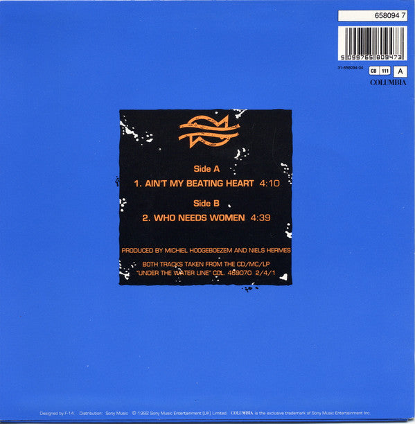 Ten Sharp : Ain't My Beating Heart (7", Single)