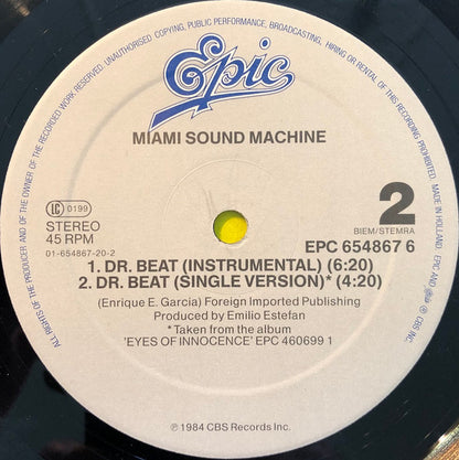 Miami Sound Machine : Dr. Beat (12", Maxi, RE)