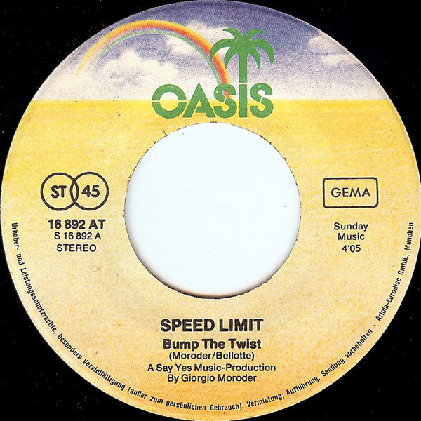 Speed Limit (4) : Bump The Twist  (7", Single)