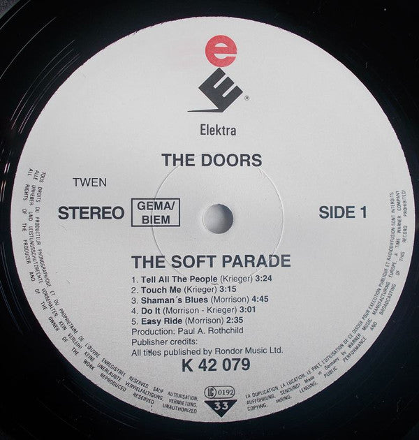 The Doors : The Soft Parade (LP, Album, RE, Whi)