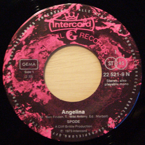 Spode (2) : Angelina / Happy This Way (7", Single)