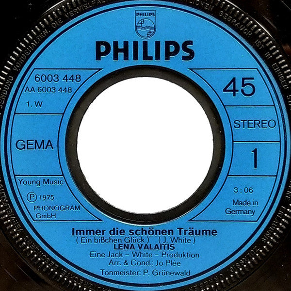 Lena Valaitis : Immer Die Schönen Träume (Ein Bisschen Glück) (7", Single)