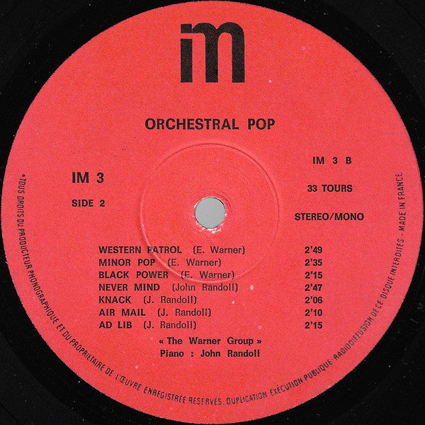 The Warner Group , piano:  John Randoll : Orchestral Pop (LP)
