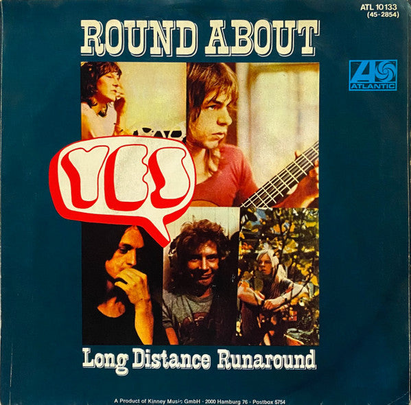 Yes : Round About / Long Distance Runaround (7", Single)