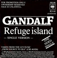 Gandalf : Refuge Island (Single Version) (7", S/Sided, Promo)