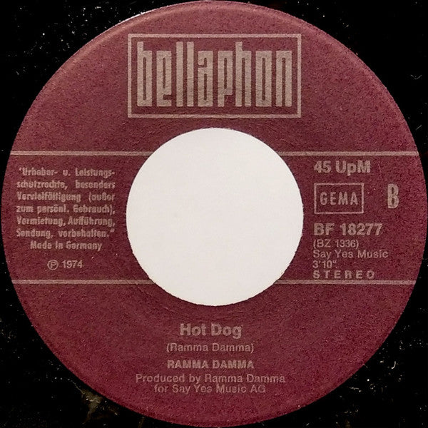 Ramma Damma : Rammadamma (7", Single)