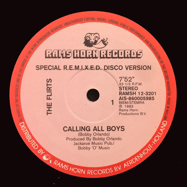 The Flirts : Calling All Boys (12")