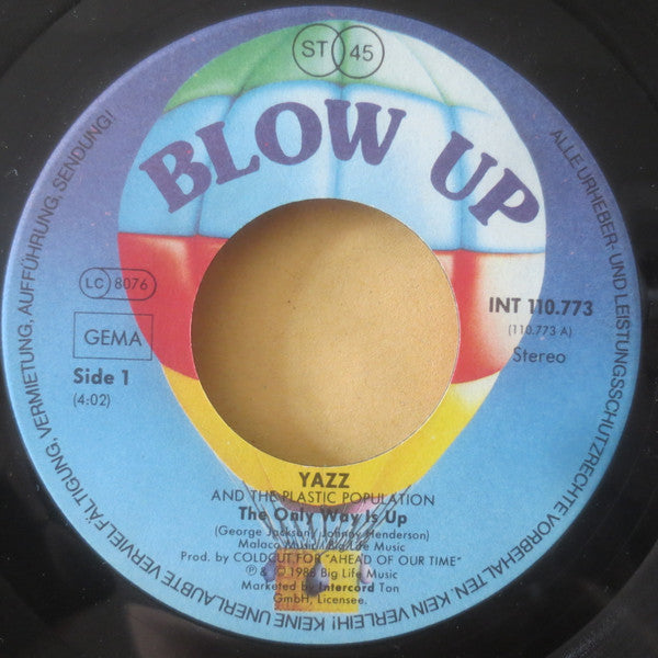Yazz And The Plastic Population : The Only Way Is Up (7", Single, Pos)