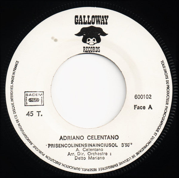 Adriano Celentano : Prisencolinensinainciusol (7", Single)