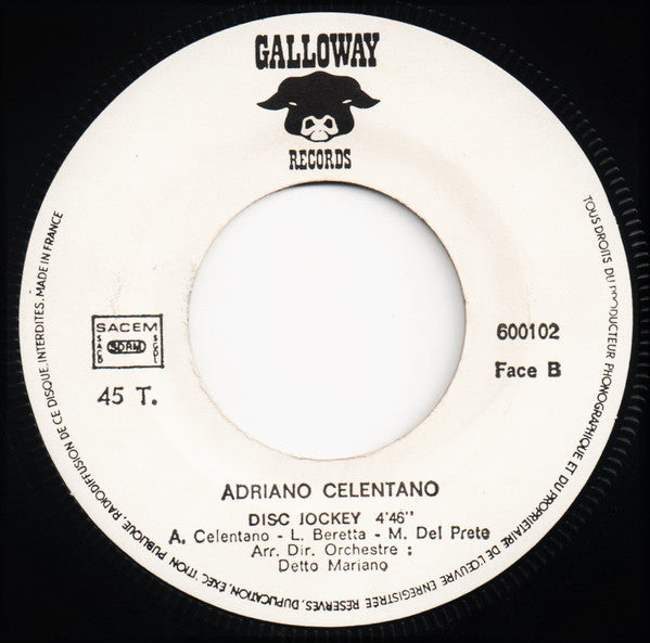 Adriano Celentano : Prisencolinensinainciusol (7", Single)