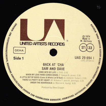 Sam & Dave : Back At 'Cha! (LP, Album)