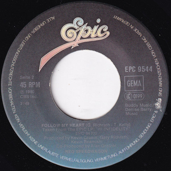 REO Speedwagon : Keep On Loving You (7", Single)