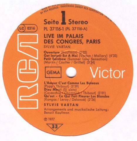 Sylvie Vartan : Live Im Palais Des Congrès, Paris (2xLP, Album)