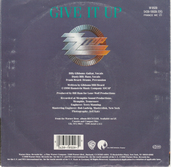 ZZ Top : Give It Up (7", Single, Lar)